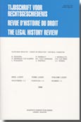 Imagen de portada de la revista Tijdschrift voor rechtsgeschiedenis = Revue d'histoire du droit = The legal history review
