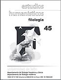 Imagen de portada de la revista Estudios humanísticos. Filología