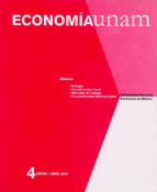 Imagen de portada de la revista Economía UNAM
