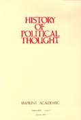 Imagen de portada de la revista History of political thought