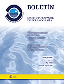 Imagen de portada de la revista Boletín. Instituto Español de Oceanografía