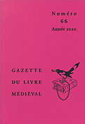 Imagen de portada de la revista Gazette du livre médiéval