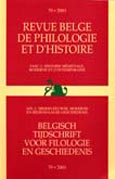 Imagen de portada de la revista Revue belge de philologie et d'histoire = Belgisch tijdschrift voor filologie en geschiedenis