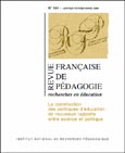 Imagen de portada de la revista Revue française de pédagogie