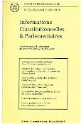 Imagen de portada de la revista Informations constitutionnelles et parlamentaires