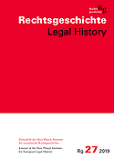 Imagen de portada de la revista Rechtsgeschichte-Legal History