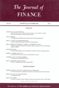 Imagen de portada de la revista The Journal of finance