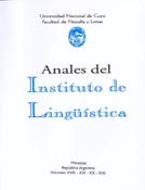 Imagen de portada de la revista Anales del Instituto de lingüística