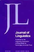 Imagen de portada de la revista Journal of linguistics