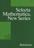 Imagen de portada de la revista Selecta Mathematica, New Series