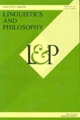 Imagen de portada de la revista Linguistics and philosophy