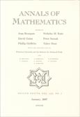 Imagen de portada de la revista Annals of mathematics