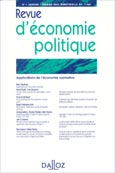 Imagen de portada de la revista Revue d'économie politique