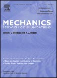 Imagen de portada de la revista Mechanics research communications