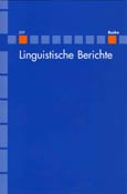 Imagen de portada de la revista Linguistische Berichte