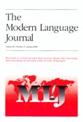 Imagen de portada de la revista Modern language journal