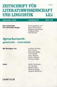 Imagen de portada de la revista Zeitschrift für Literaturwissenschaft und Linguistik