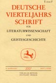 Imagen de portada de la revista Deutsche Vierteljahrsschrift fur Literaturwissenschaft und Geistesgeschichte